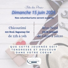 Ouverture des Columbariums, Fête des Pères